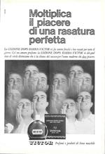 Victor moltiplica il piacere di una rasatura perfetta. Advertising 1963