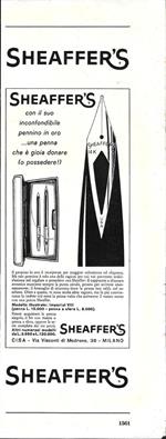 Sheaffer's stilografica Imperial VIII. Advertising 1963