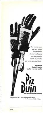 Piz Buin fissa il sole sulla vostra pelle. Advertising 1963