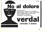 Verdal cancella il dolore. Advertising 1963