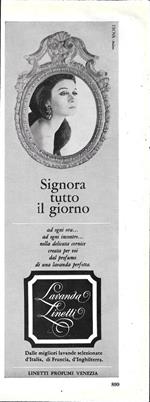 Lavanda Linetti. Signora tutto il giorno. Advertising 1964