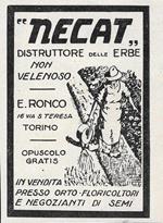 Necat. Distruttore delle erbe, non velenoso. Advertising 1929