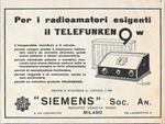 Telefunken 9w. Siemens. Advertising 1929