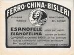 Ferro China Bisleri. Ricostituente del sangue. Advertising 1928