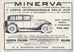 Minerva.La famosa automobile Belga (mod. 12-14). Advertising 1928