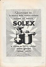 Solex si monta su tutti i motori. Advertising 1928