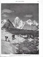 Picco del Masherbrum dal Ghiacciaio Baltoro. Stampa 1928