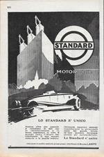 Standard - Motor Oil / Nuovo Grammofono La Voce del Padrone. Advertising 1928
