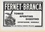 Fernet Branca / Stivali e Scarpe di gomma. Advertising 1928