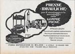 Presse Idrauliche - Cesare Galdabini & C._Vini Ruffino. Advertising 1928