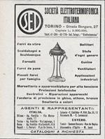 Società Elettrotermofonica Italiana. Advertising 1928