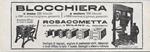 Blocchiera - Rosacometta. Advertising 1928
