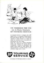 BP Touring Service. Un thermos per voi con la busta itinerario. Advertising 1962