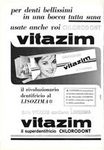 Vitazim, il super dentifricio al chlorodont. Advertising 1962