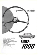 Simca 1000. Guidarla, un gioco. Advertising 1962