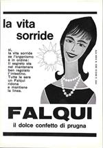 La vita sorride. Falqui, il dolce confetto di prugna. Advertising 1962