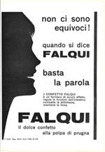 Falqui, il dolce confetto alla polpa di prugna. Advertising 1962