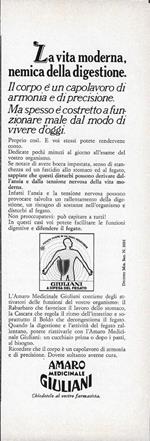 Amaro Medicinale Giuliani. Advertising 1969