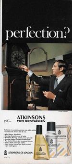 Atkinsons for gentlemen. Advertising 1969