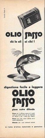 Olio Sasso. Pesce. Advertising 1958