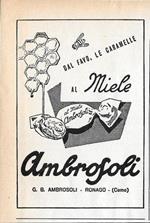 Ambrosoli, dal favo le caramelle al miele. Advertising 1958