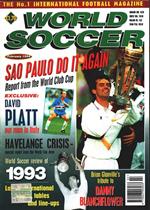 World Soccer. 1994 february. Platt our man in Italy Sao Paulo do it again