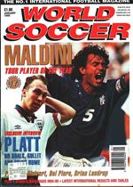 World Soccer. 1995 january. Maldini your player of the year