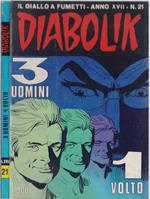 Diabolik 3 uomini 1 volto - Anno XVII Nr. 21