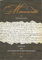 Manoscritti dei Notari Gazo. Trascrizione. Vol. I