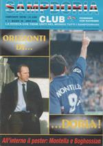 Sampdoria Club rivista. n. 5 maggio 1998. Pagina centrale con poster di Montella e Boghossian