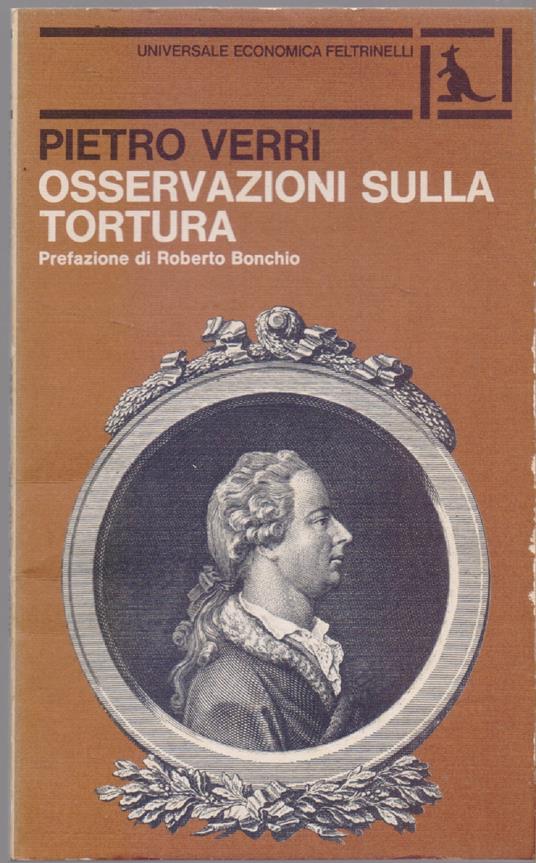 Osservazioni sulla tortura - Pietro Verri - Pietro Verri - copertina