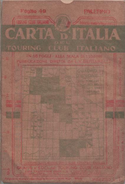 Carta d'Italia del Touring Club Italiano - Foglio 49 Palermo - copertina