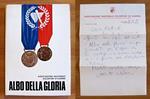 ALBO DELLA GLORIA - 610 Medaglie d'Oro al valor militare caduti in combattimento 1859-1943 - con lettera di accompagnamento originale