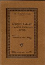 Iscrizioni Datarie Su Antiche Costruzioni A Bovegno