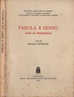 Parola e senso Studi di ermeneutica