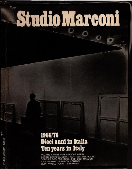 Studio Marconi 1966/76. Dieci anni in Italia-Ten years in Italy + fascicolo - copertina