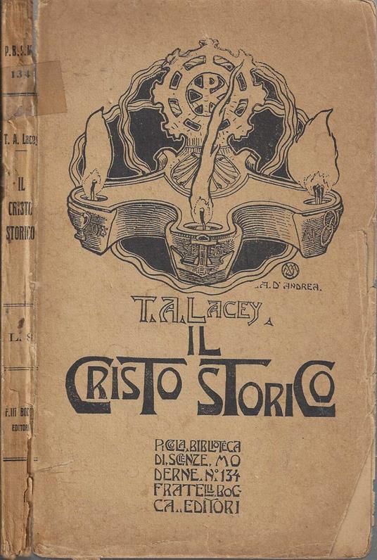 Il Cristo storico di T.A. Lacey - copertina