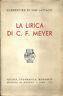 La Lirica di C. F. Meyer - Clementina Di San Lazzaro - copertina