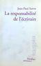 La responsabilité de l'écrivain - Jean-Paul Sartre - copertina