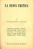 "La Nuova Critica" N°25 - Informazione E Società - copertina