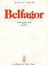 Belfagor. Anno XLIII, n°4 - 31 luglio 1988 - copertina