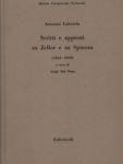 Scritti e appunti su Zeller e su Spinoza (1862-1868)