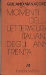 Momenti della letteratura italiana degli anni Trenta