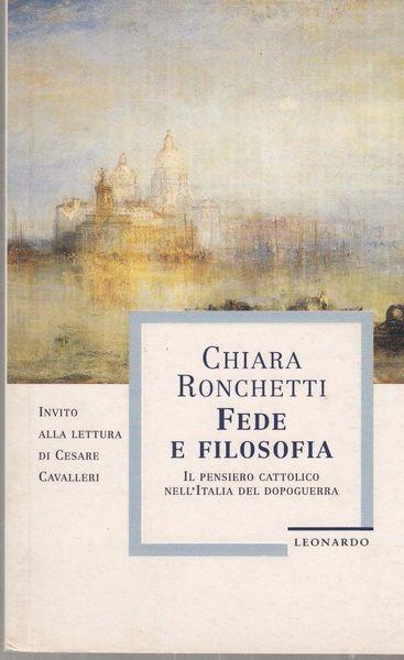 Fede e filosofia - Chiara Ronchetti - copertina