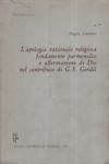 L' apologia razionale religiosa fondamento parmenideo e affermazione di Dio nel contributo di G.S. Gerdil