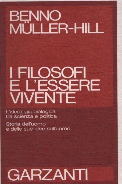 I filosofi e l'essere vivente - copertina