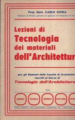 Lezioni di tecnologia dei materiali dell'architettura