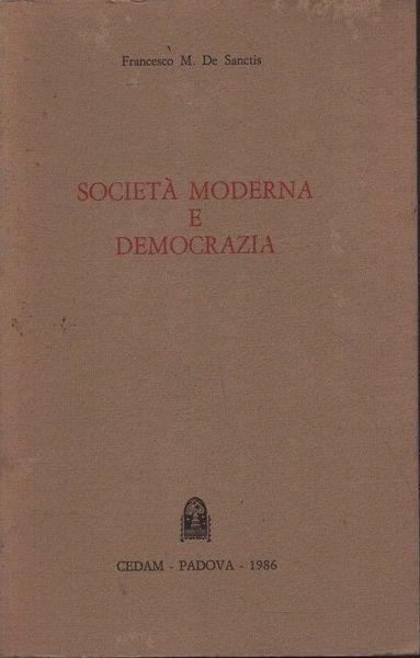 Società moderna e democrazia - Francesco De Sanctis - copertina