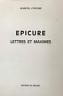 Epicure. Lettres et maximes