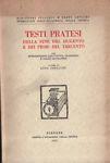 Testi pratesi della fine del Dugento e dei primi del Trecento